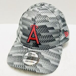 New‎ Era Los Angeles Angels Clubhouse 39THIRTY Stretch Hat Cap L/XL Gray MLB
